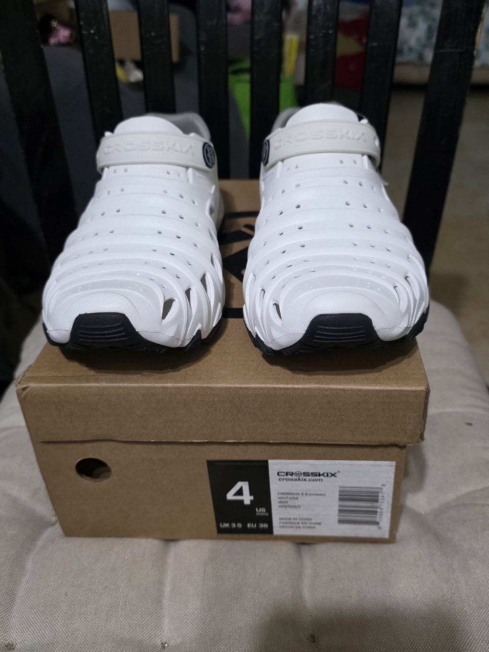 CROSSKIX White Slip-On Clog Sneakers New Size 4